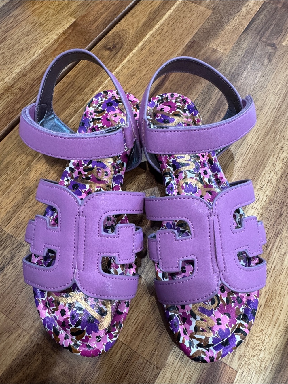 Sam Edelman Purple Floral Girls Sandals